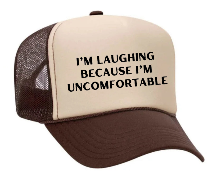 I’m Laughing Because I’m Uncomfortable Trucker Hat Uncle Bekah’s Inappropriate Trucker Hats