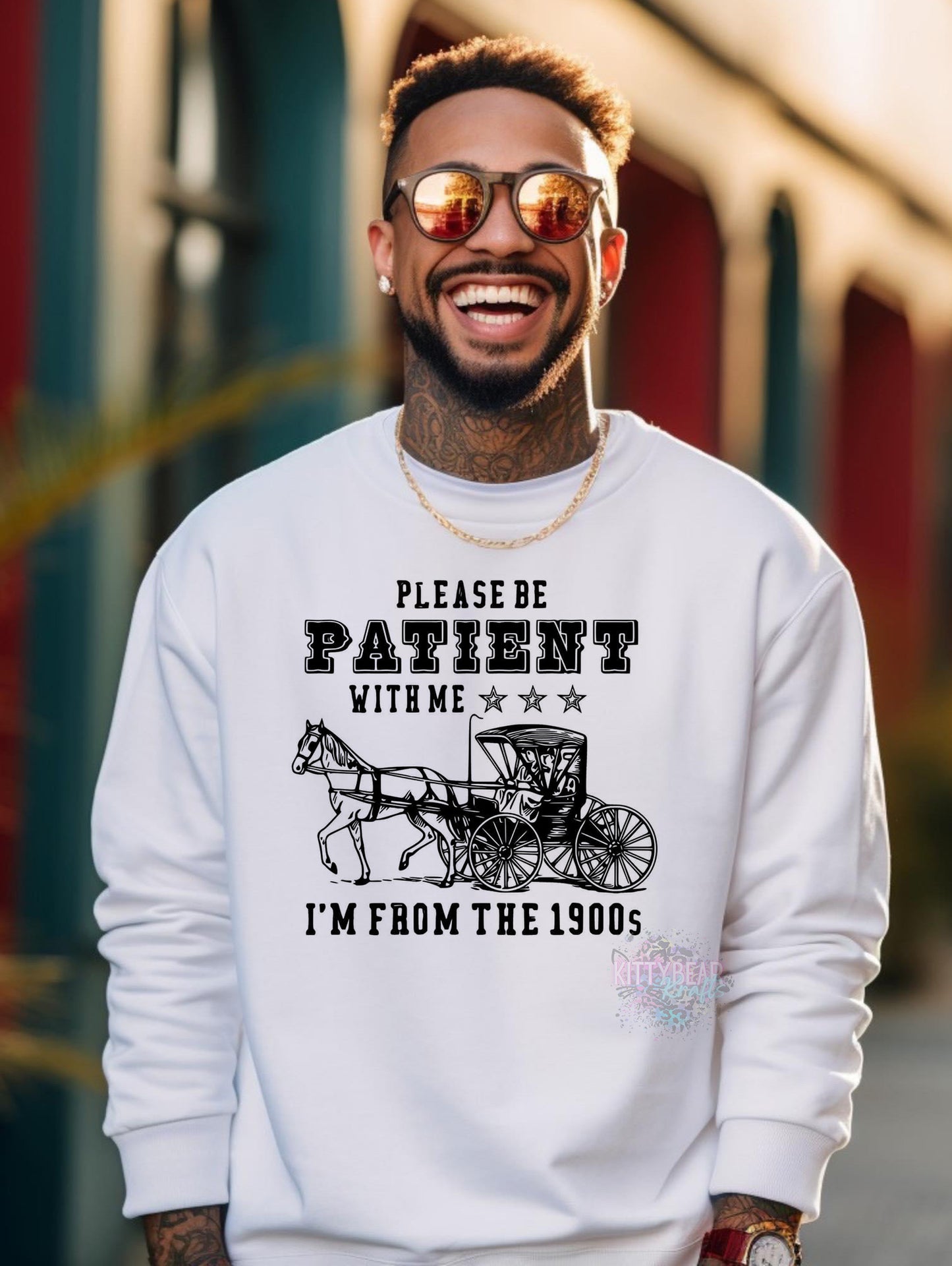 Please Be Patient With Me I'm From the 1900's Men's Tee - Kittybear Krafts