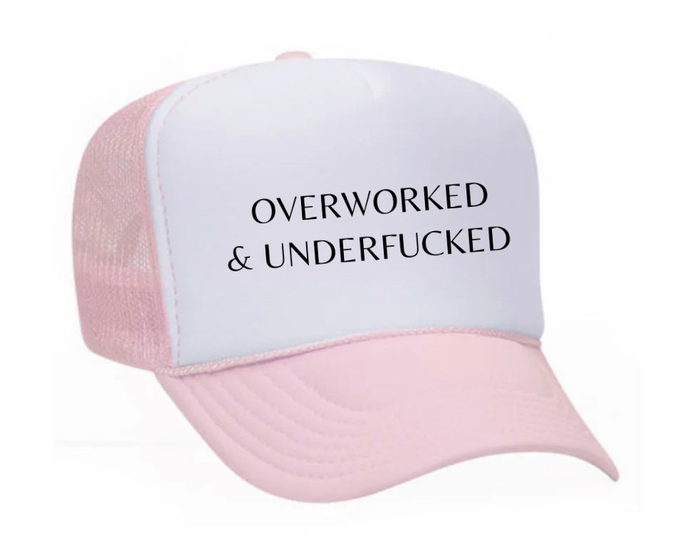 Overworked Trucker Hat Uncle Bekah’s Inappropriate Trucker Hats
