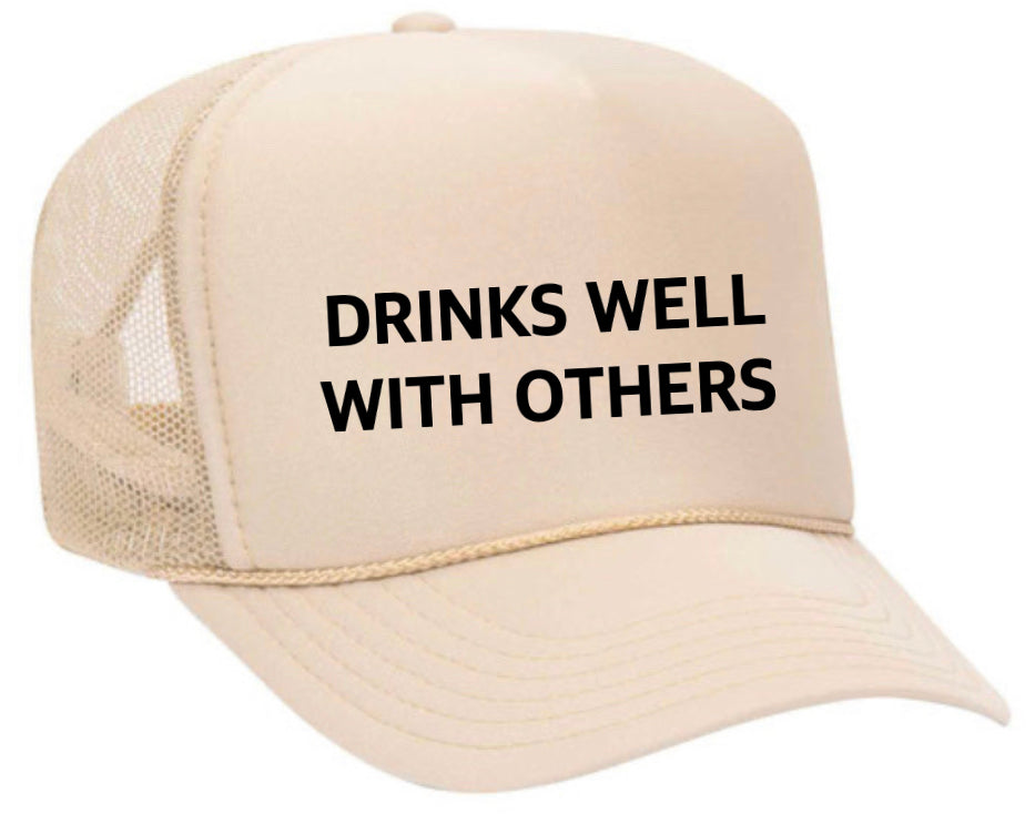 Drinks Well With Others Inappropriate Trucker Hat Uncle Bekah’s Inappropriate Trucker Hats