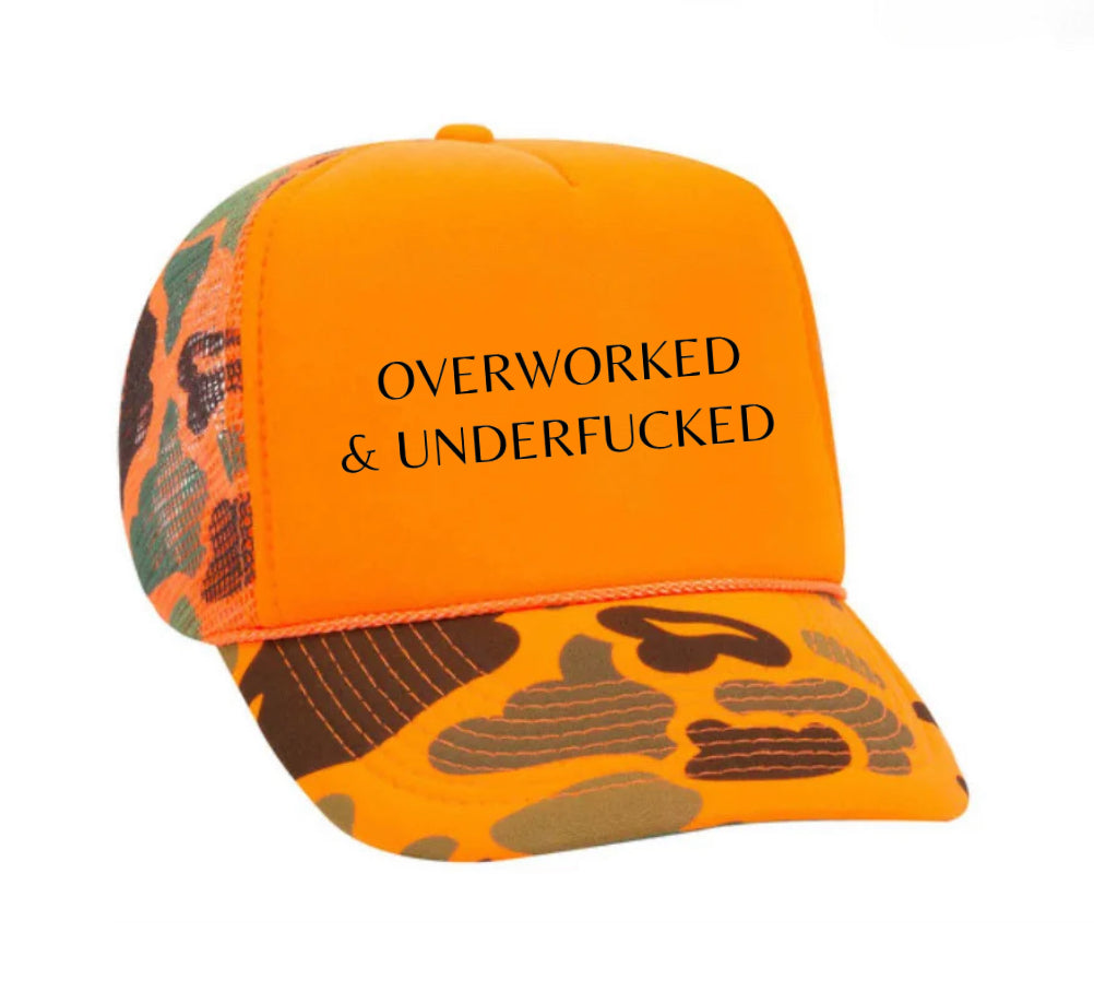Overworked Trucker Hat Uncle Bekah’s Inappropriate Trucker Hats