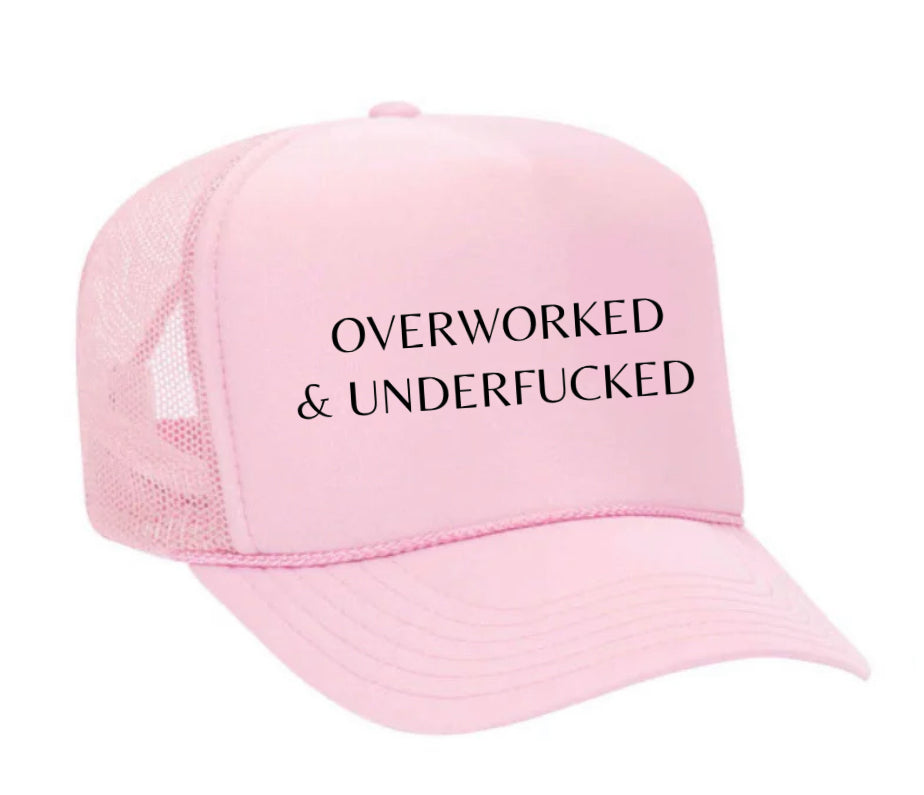 Overworked Trucker Hat Uncle Bekah’s Inappropriate Trucker Hats