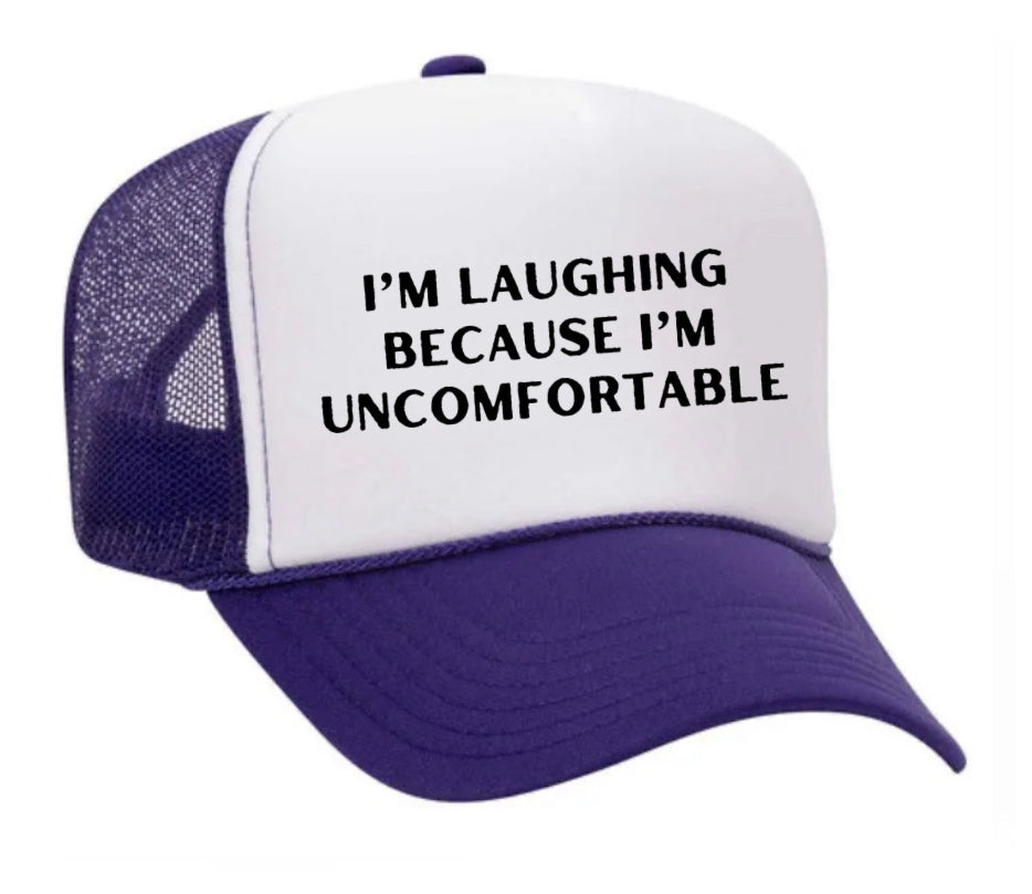 I’m Laughing Because I’m Uncomfortable Trucker Hat Uncle Bekah’s Inappropriate Trucker Hats