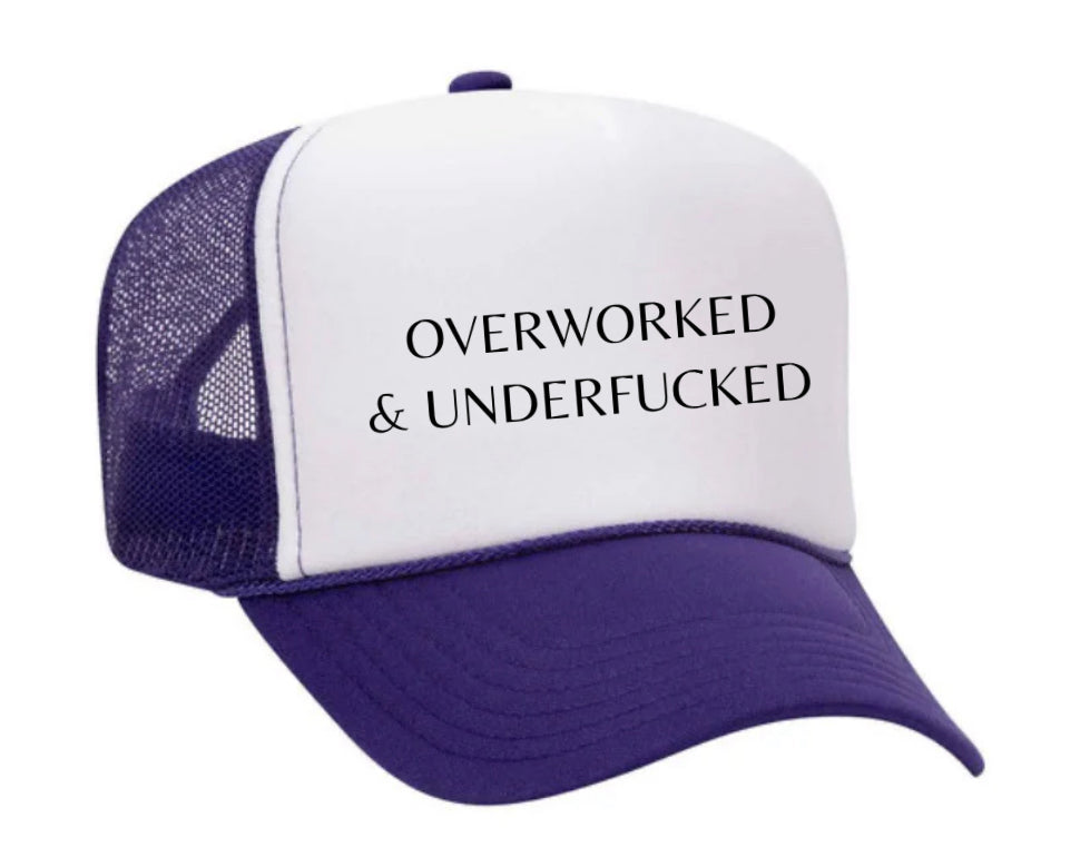 Overworked Trucker Hat Uncle Bekah’s Inappropriate Trucker Hats