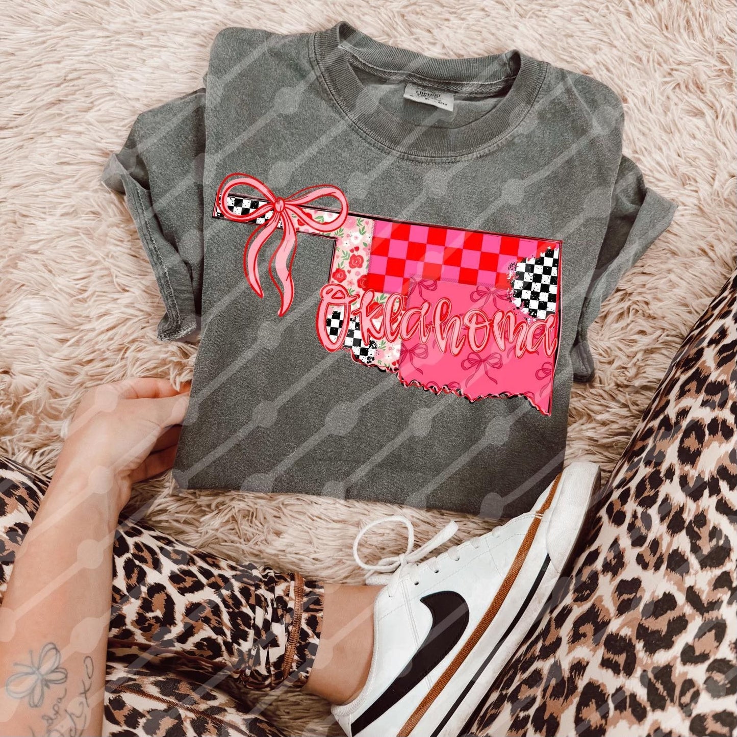Oklahoma Patchwork Graphic T-Shirt Gunpowder and Lace Boutique Nac
