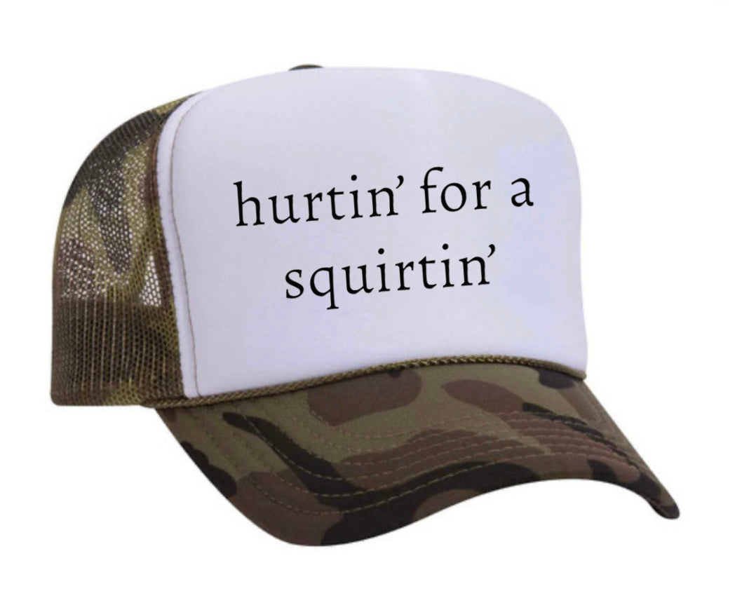 Hurtin’ for a Squirtin’ Trucker Hat Uncle Bekah’s Inappropriate Trucker Hats