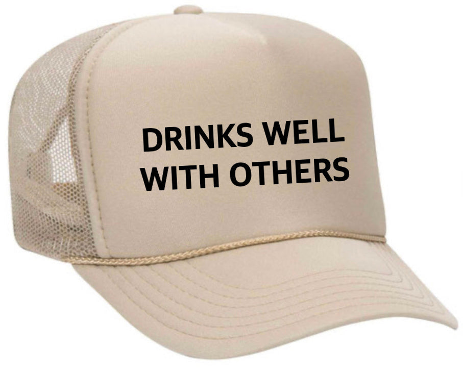 Drinks Well With Others Inappropriate Trucker Hat Uncle Bekah’s Inappropriate Trucker Hats