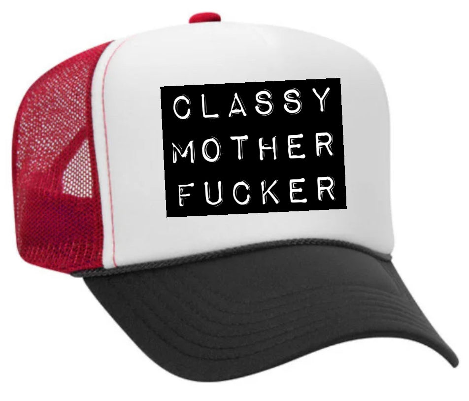 Classy Mother Fcker Block Trucker Hat Uncle Bekah’s Inappropriate Trucker Hats