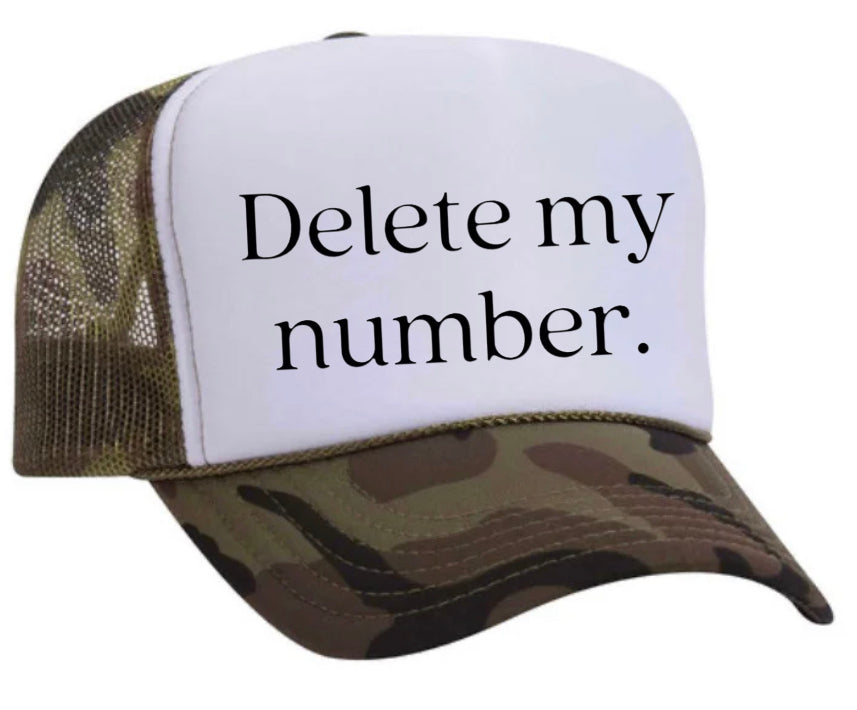 Delete My Number Trucker Hat Uncle Bekah’s Inappropriate Trucker Hats