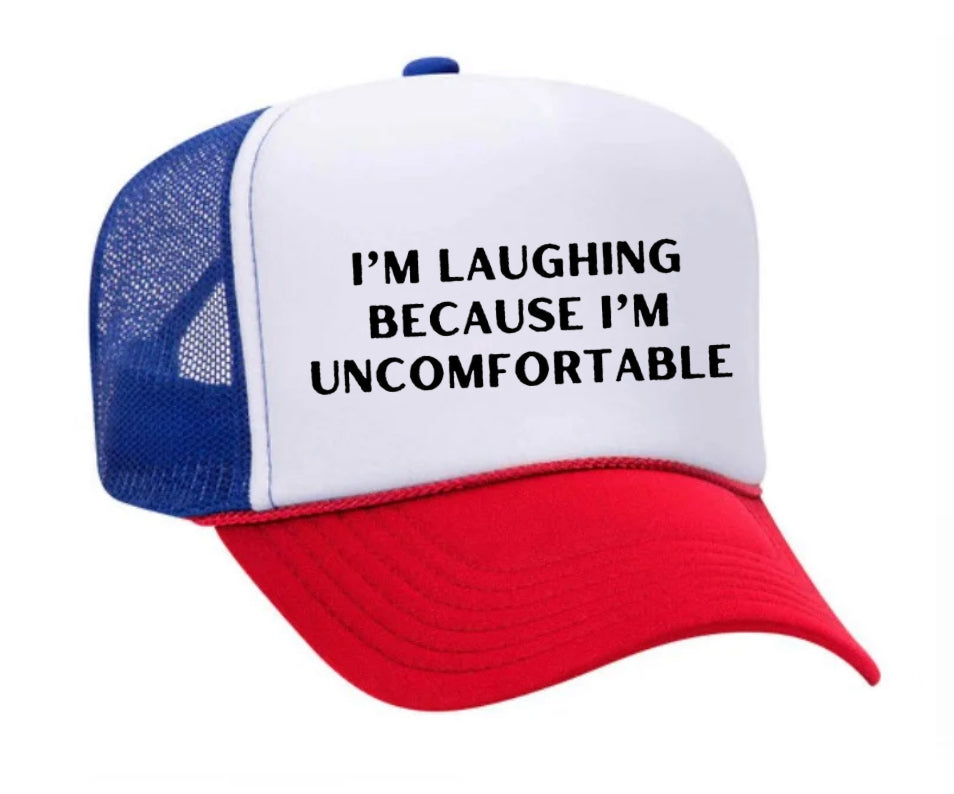 I’m Laughing Because I’m Uncomfortable Trucker Hat Uncle Bekah’s Inappropriate Trucker Hats