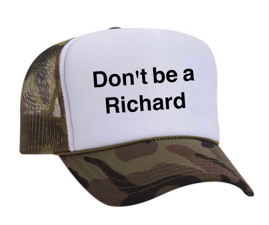 Don't be a Richard Trucker Hat Uncle Bekah’s Inappropriate Trucker Hats