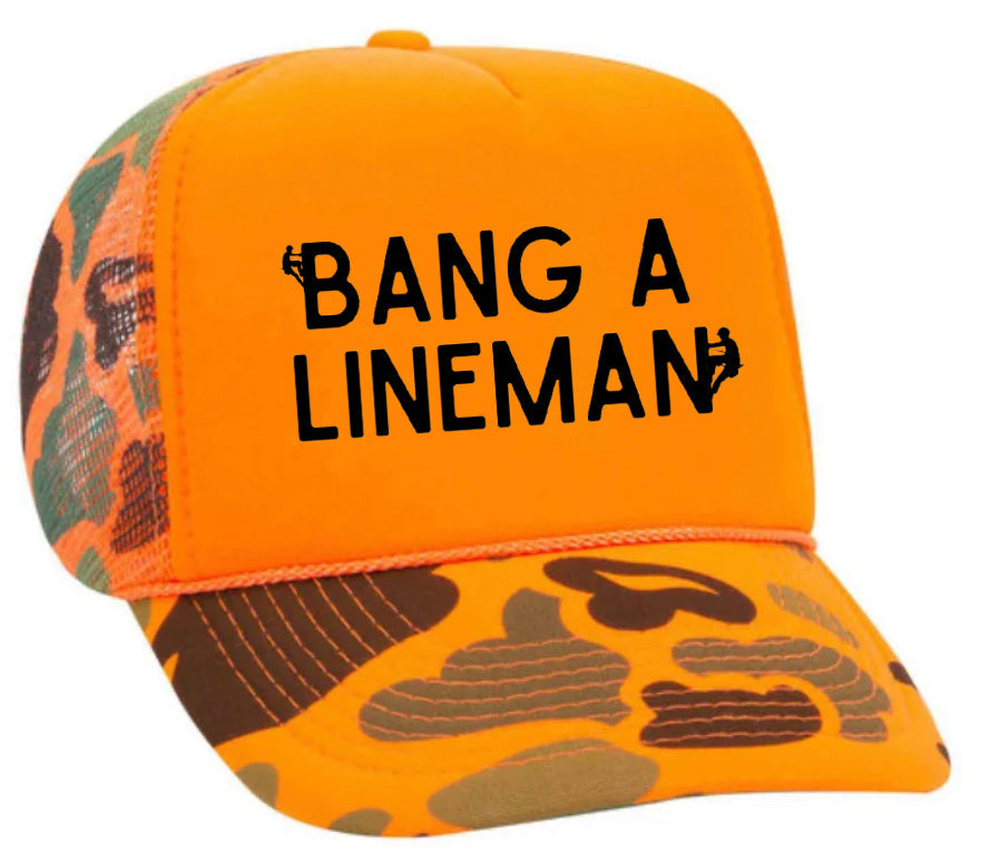 Bang A Lineman Trucker Hat Uncle Bekah’s Inappropriate Trucker Hats