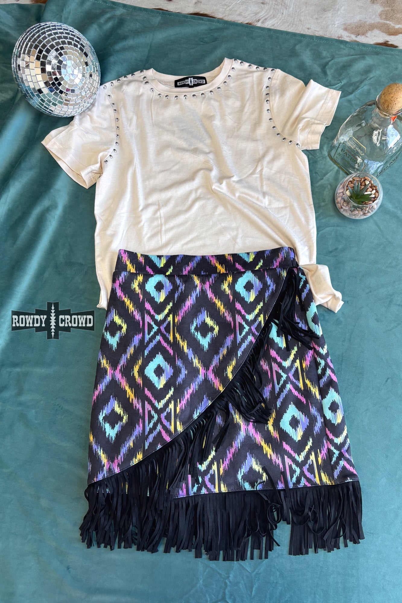 Far Out Fringe Western Skirt Rowdy Crowd Clothing