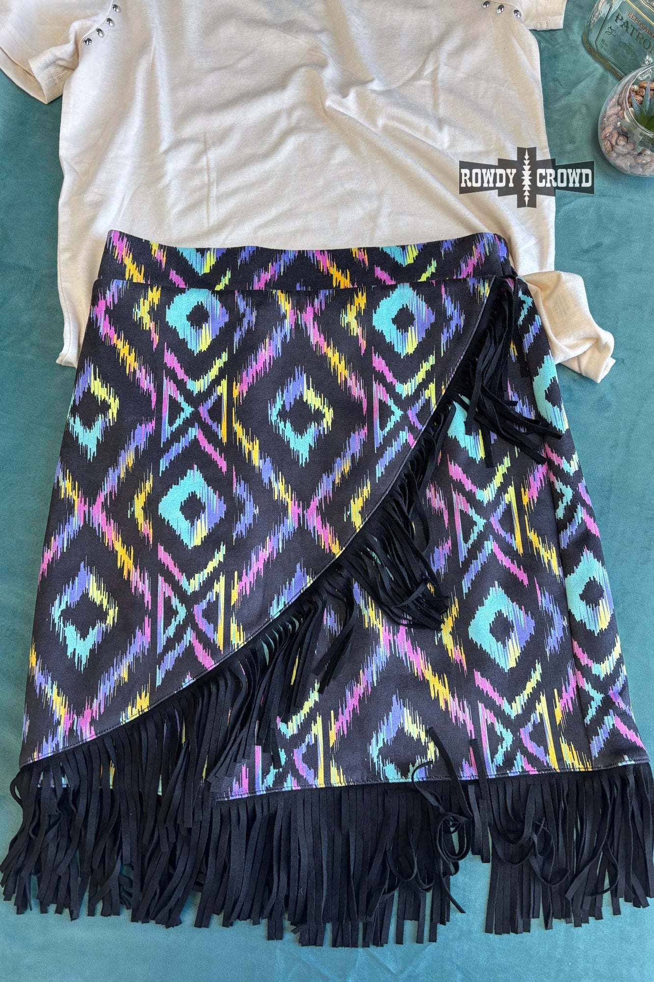 Far Out Fringe Western Skirt Rowdy Crowd Clothing