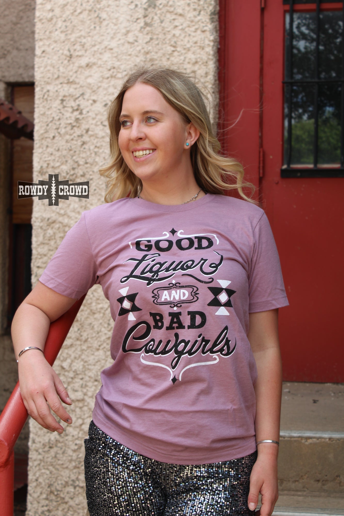Good Liquor and Bad Cowgirls Western T-shirt