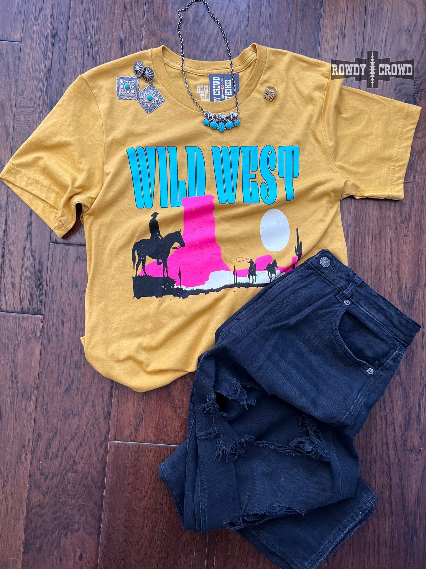 Wild West Western T-shirt Rowdy Crowd Clothing