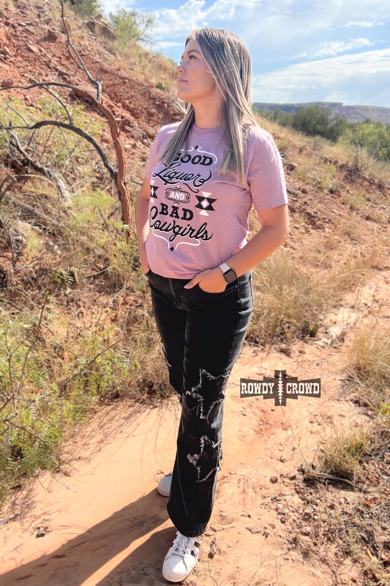 Good Liquor and Bad Cowgirls Western T-shirt