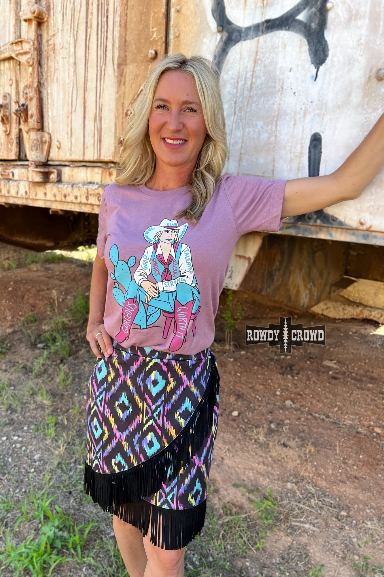 Cowgirl Affirmations Western T-Shirt Rowdy Crowd Clothing