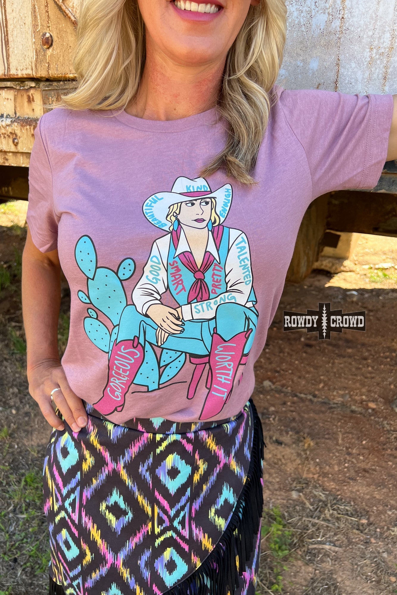 Cowgirl Affirmations Western T-Shirt Rowdy Crowd Clothing