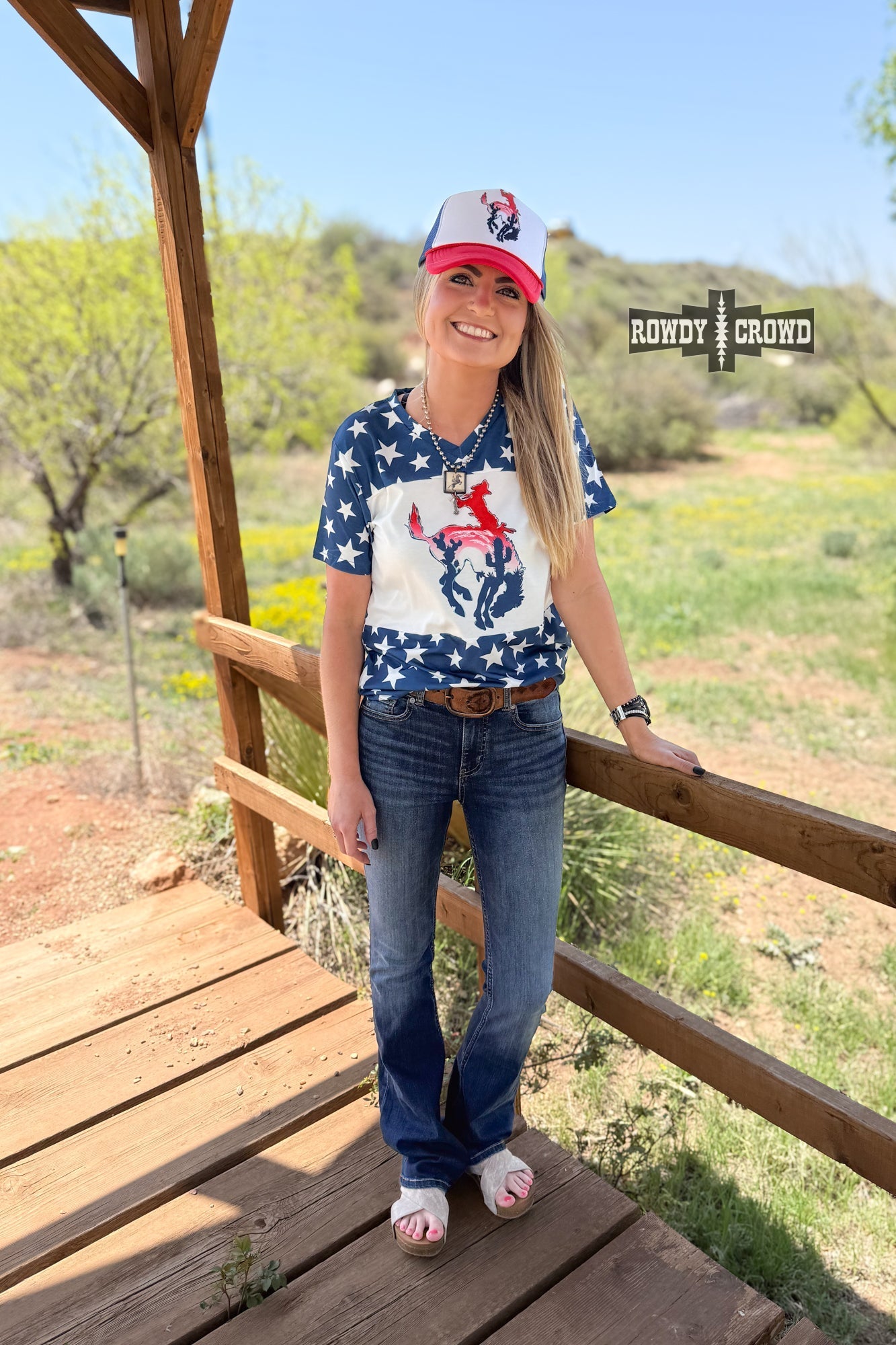 Americana Bronc Western T-Shirt Rowdy Crowd Clothing