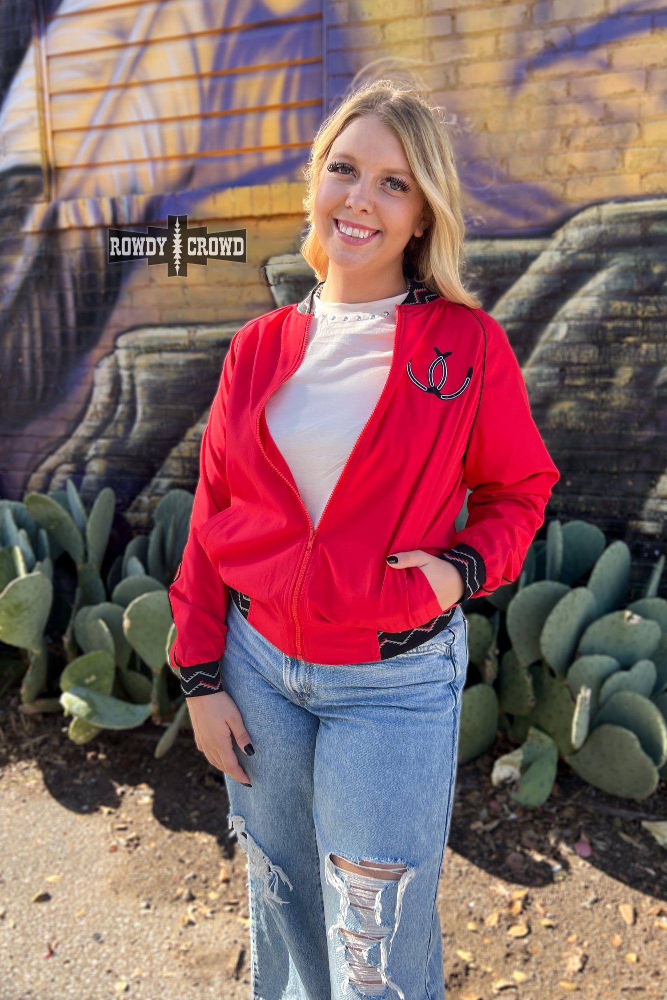 Buckaroo Western Horseshoe Bomber Jacket Rowdy Crowd Clothing