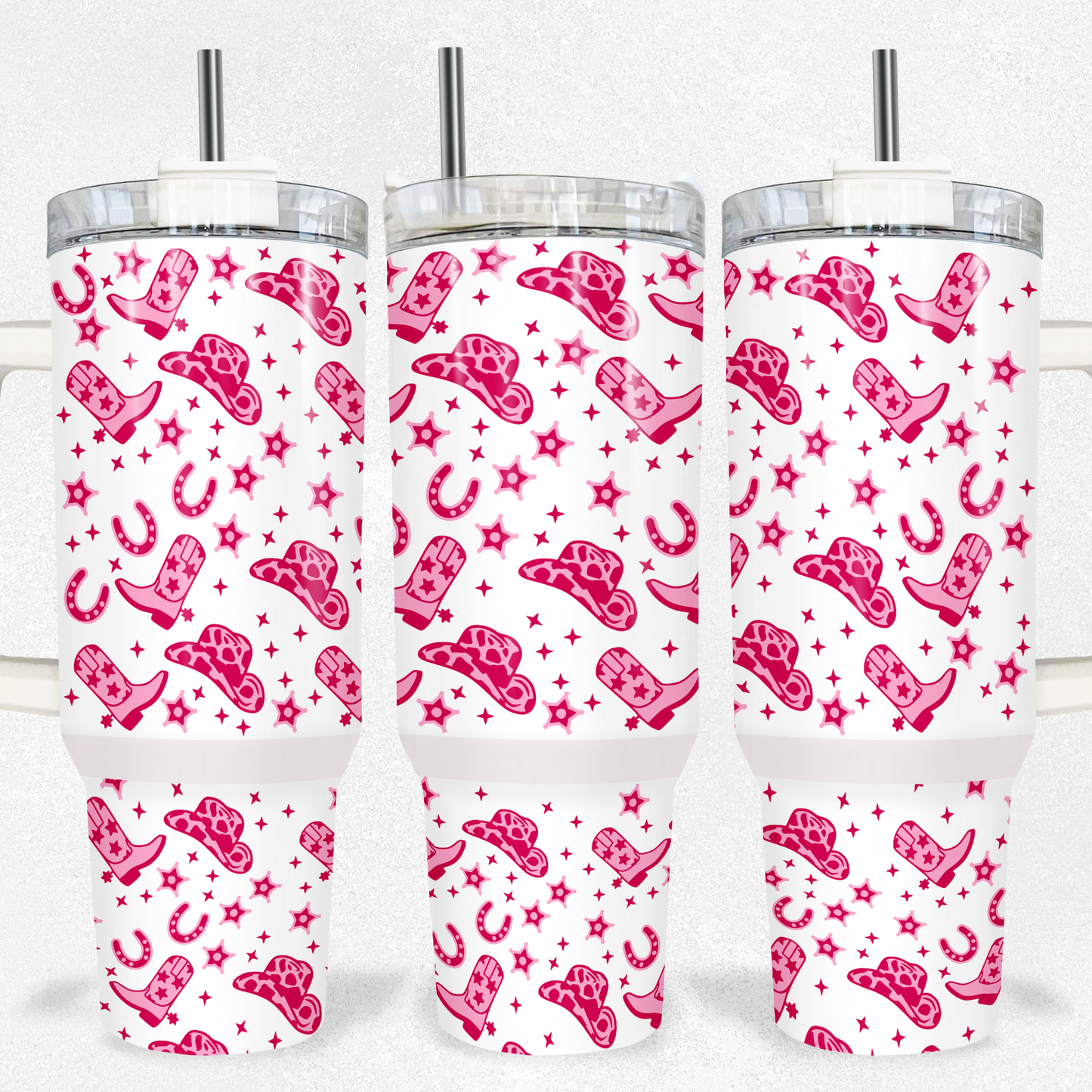 Pink Cowgirl Tumbler 40oz Tea-Shirt Shoppe