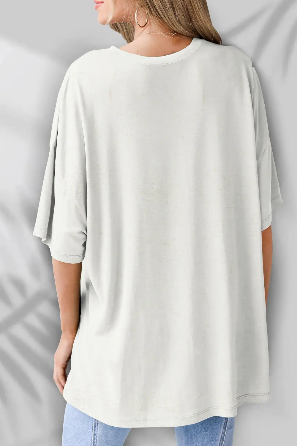 Rebel Rock N Roll/Polka Dot Round Neck Half Sleeve T-Shirt Trendsi