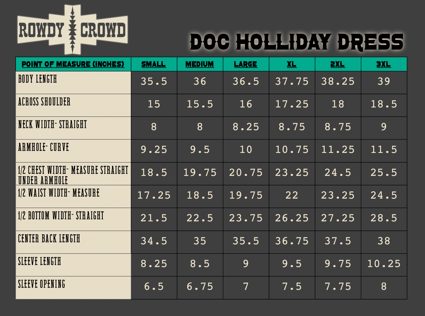 Doc Holliday Western Dress Rowdy Crowd Clothing
