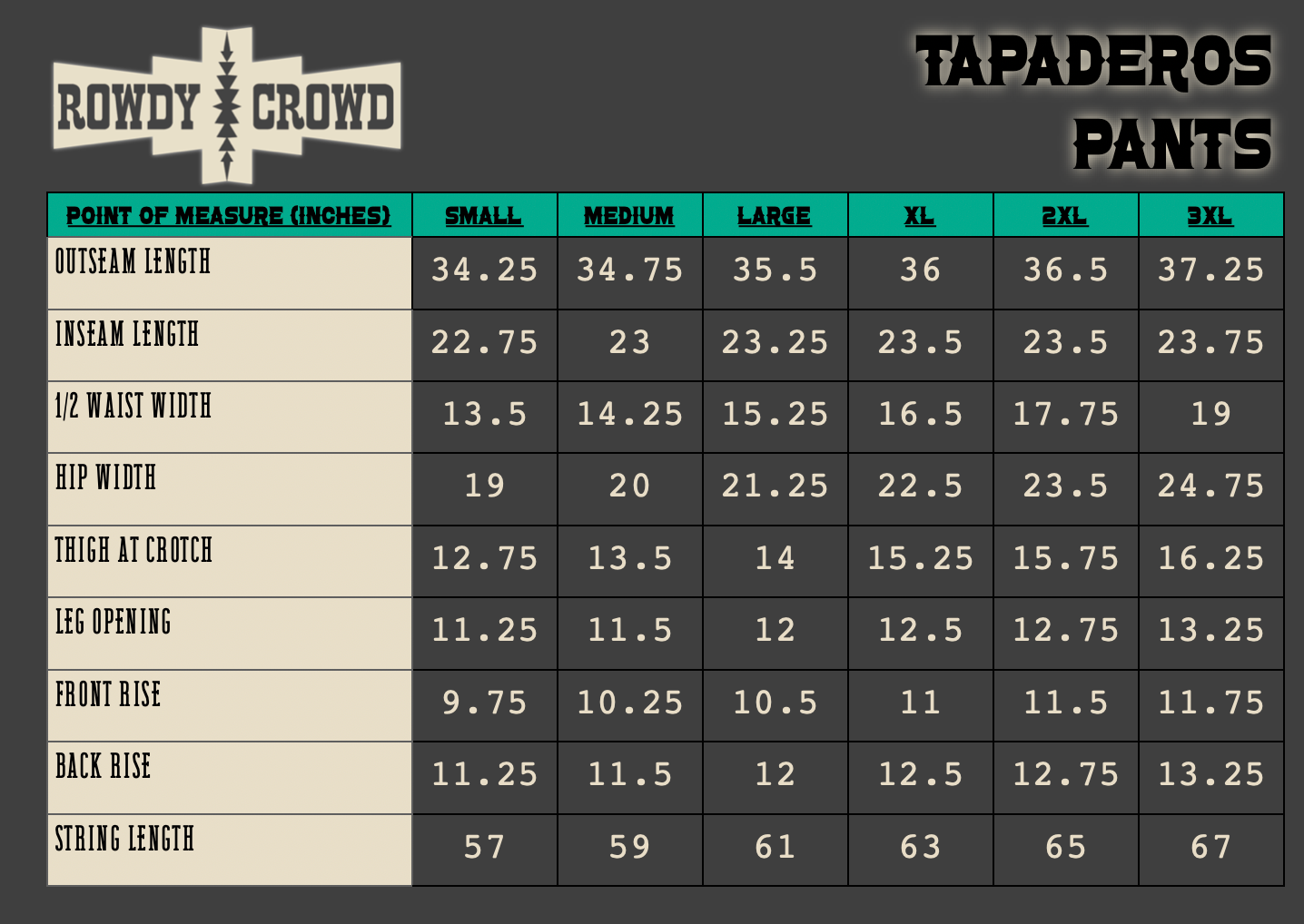 Tapaderos Western Pants