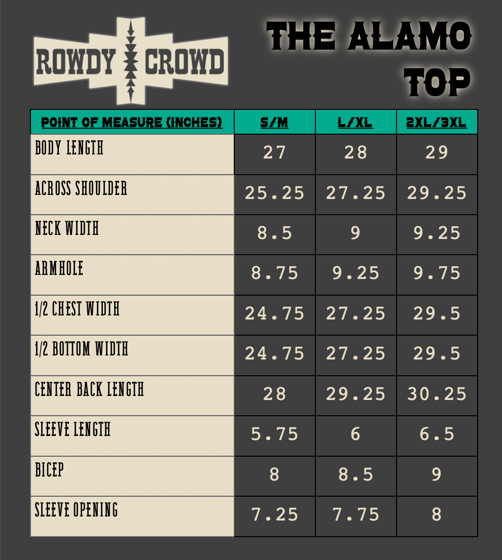 The Alamo Western Top Rowdy Crowd Clothing