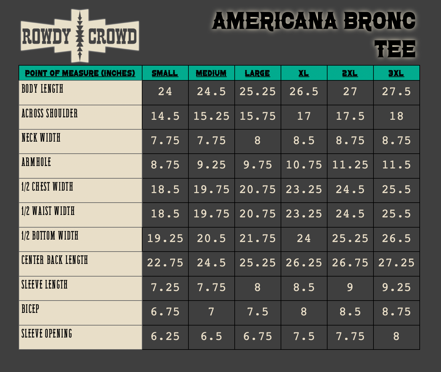 Americana Bronc Western T-Shirt Rowdy Crowd Clothing
