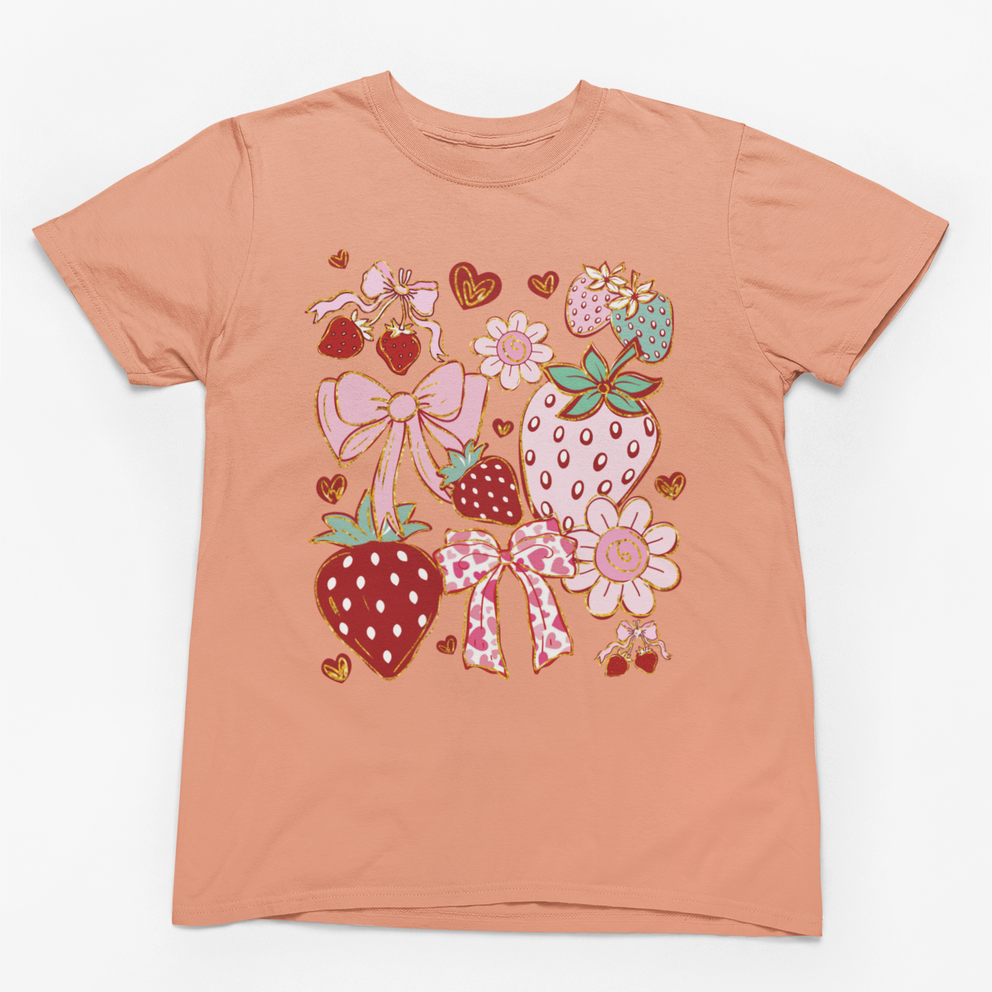 Summer Strawberry Graphic T-Shirt Tea Shirt Shoppe