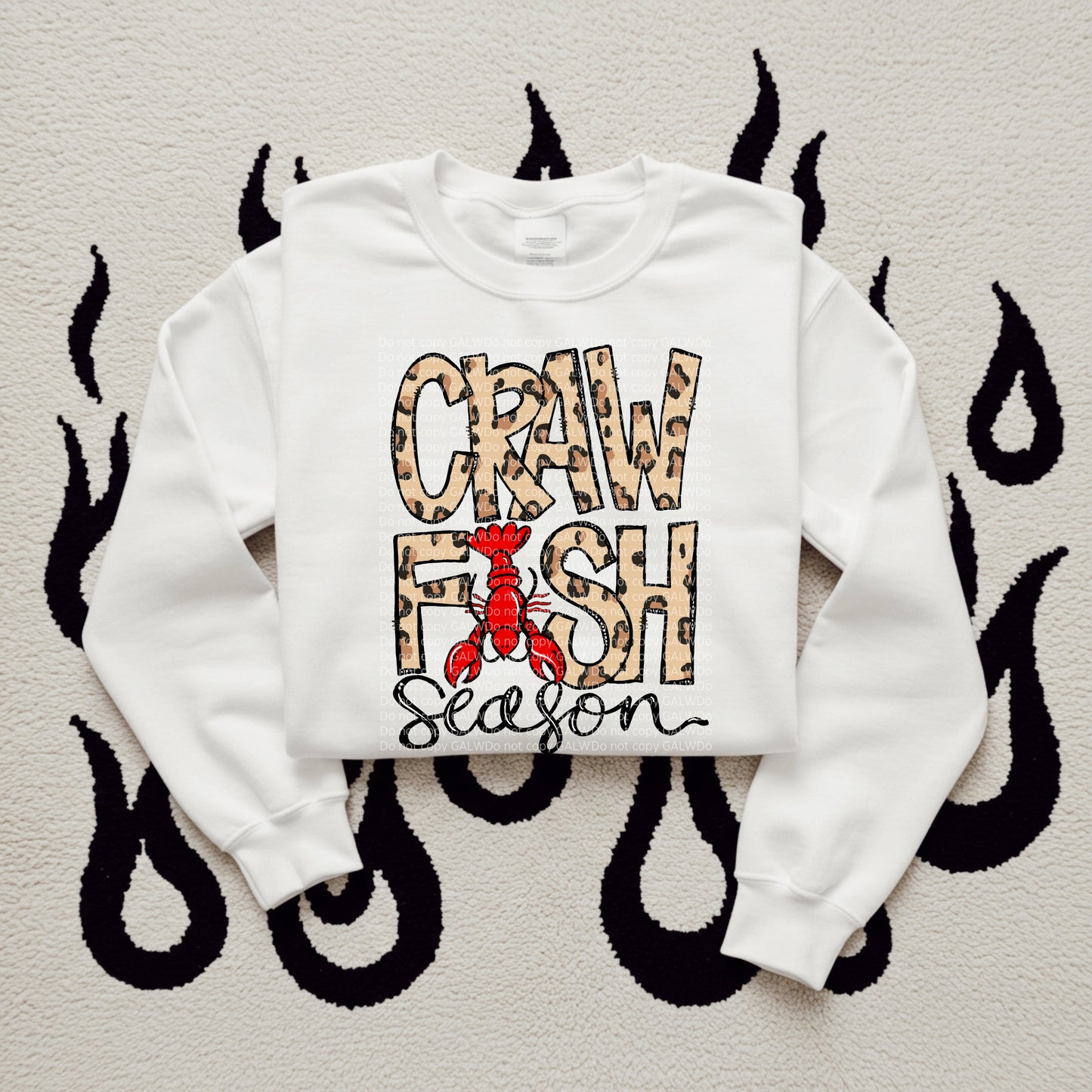 Leopard Crawfish Season Graphic T-Shirt Gunpowder and Lace Boutique Nac
