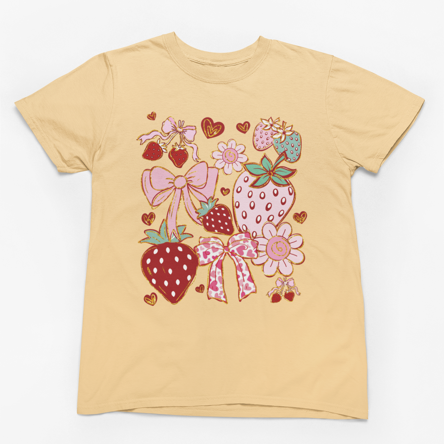 Summer Strawberry Graphic T-Shirt Tea Shirt Shoppe