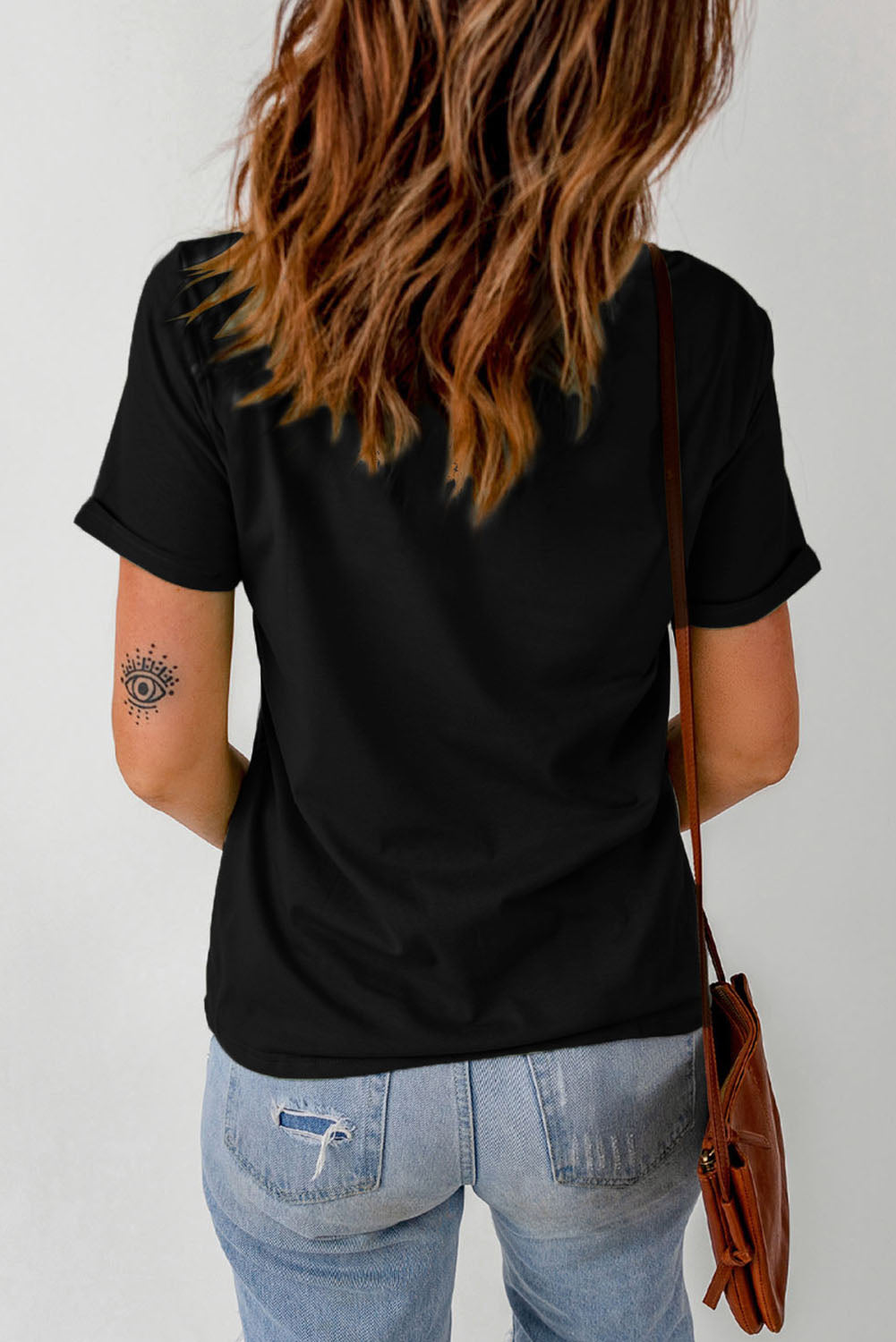 Music City Cuffed Sleeve Round Neck T-Shirt - Kittybear Krafts