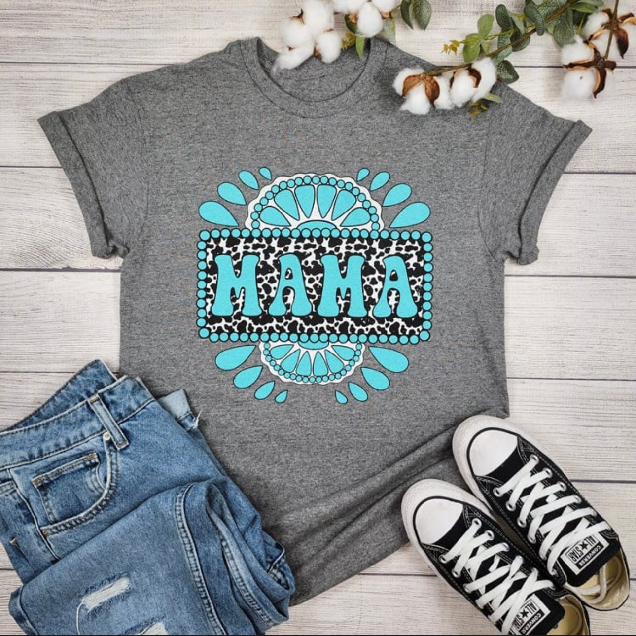 Turquoise Mama Gemstone Western Graphic T-Shirt Envy Stylz Boutique