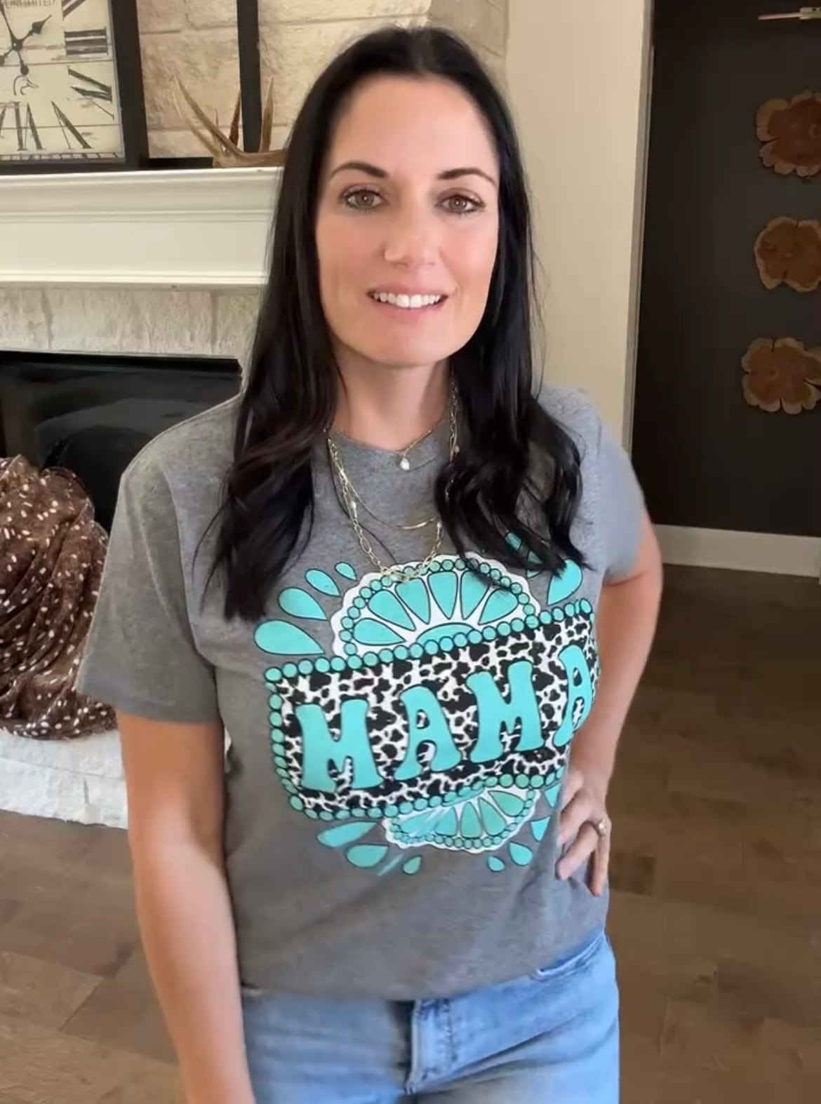 Turquoise Mama Gemstone Western Graphic T-Shirt Envy Stylz Boutique