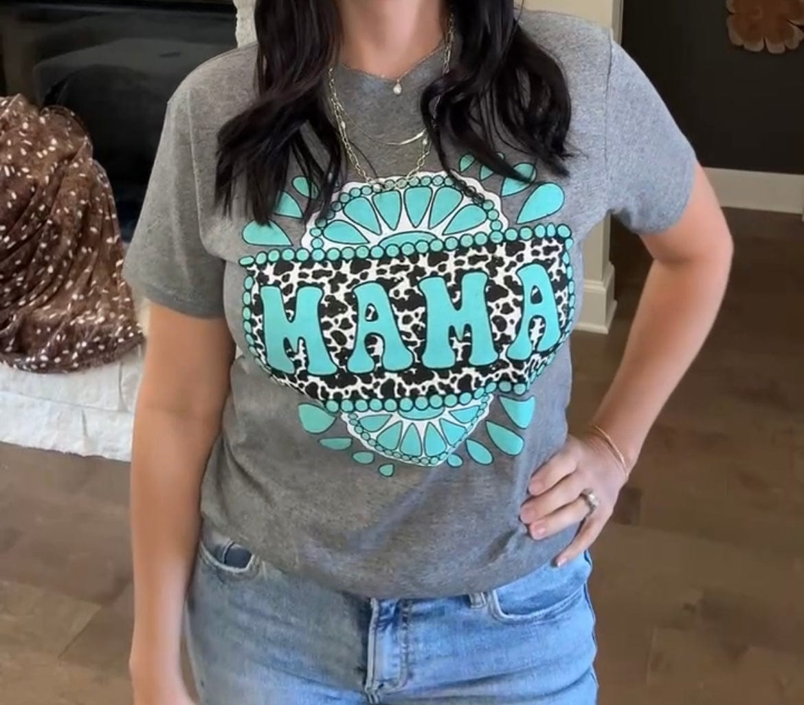Turquoise Mama Gemstone Western Graphic T-Shirt Envy Stylz Boutique