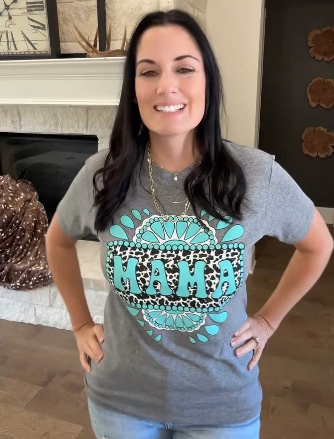 Turquoise Mama Gemstone Western Graphic T-Shirt Envy Stylz Boutique