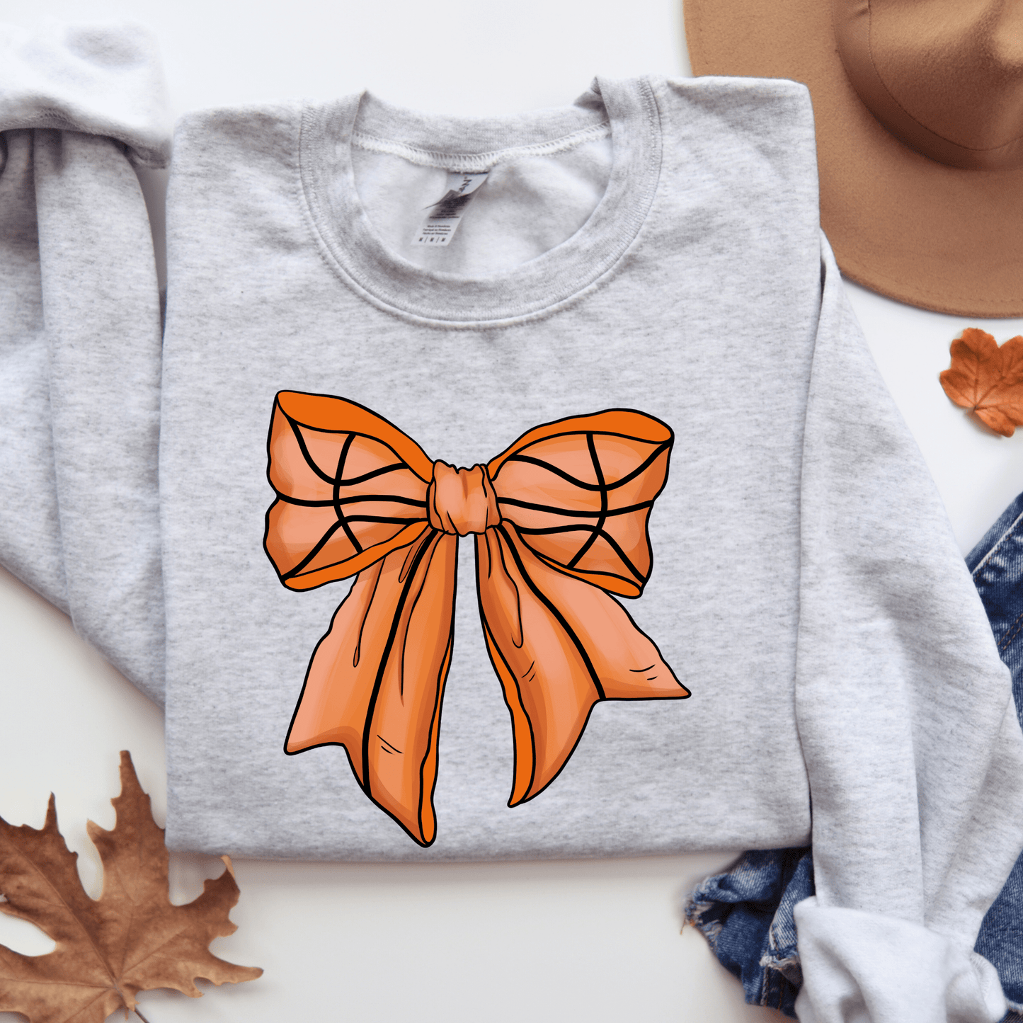 Basketball Coquette Bow Game Day Sweatshirt Envy Stylz Boutique
