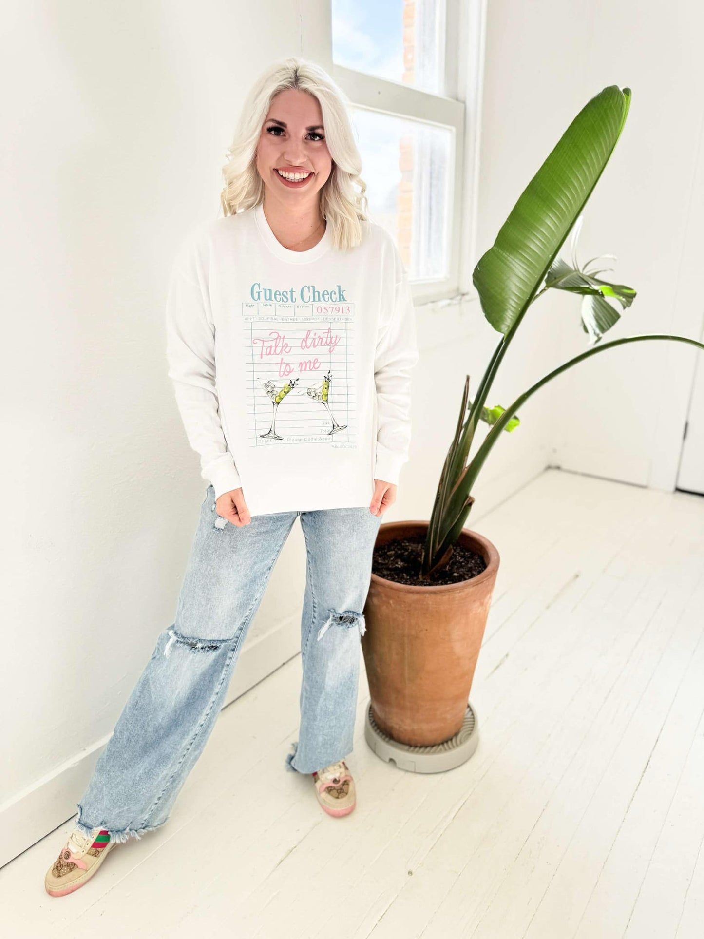Talk Dirty To Me Martinis Graphic Sweatshirt Envy Stylz Boutique