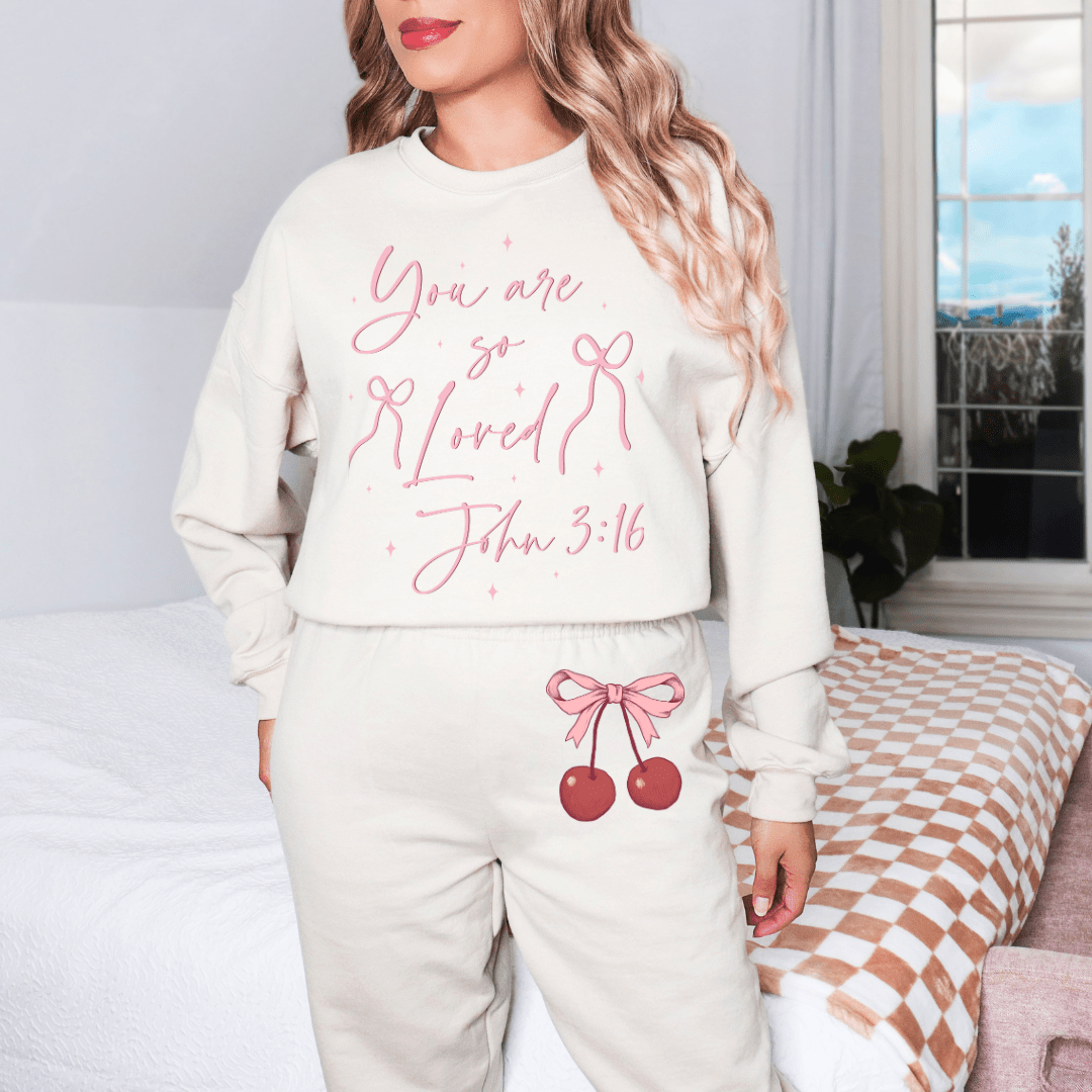 You Are So Loved Sweatshirt/Sweatpants Set Envy Stylz Boutique