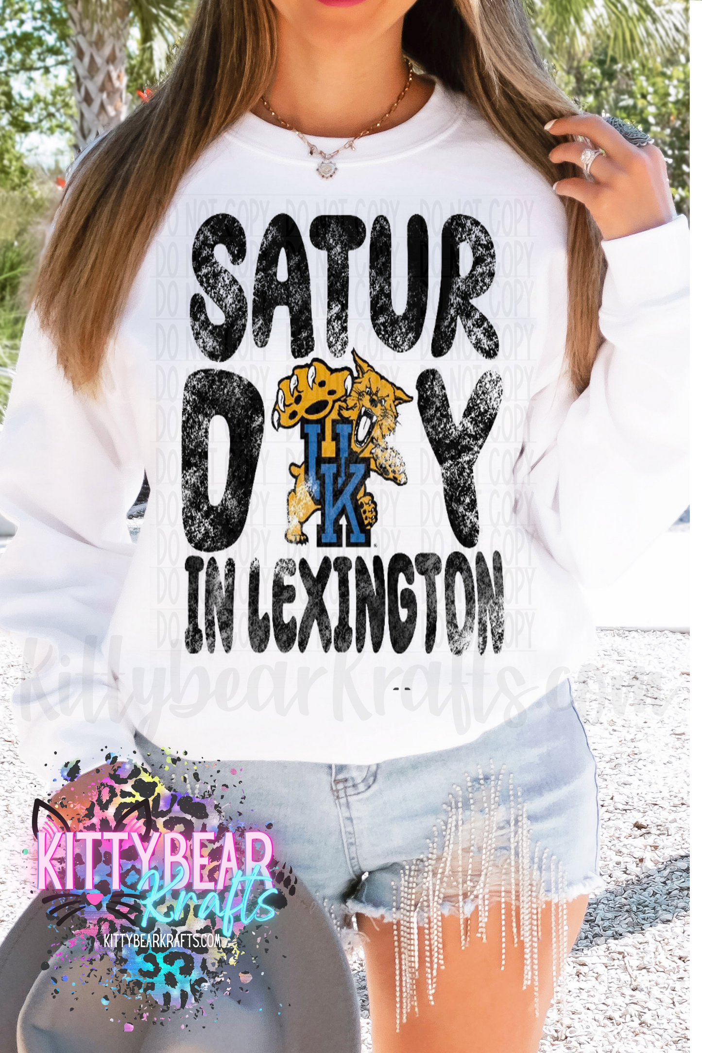 Saturday In the Lexington Kentucky Football Crewneck Sweat shirt - Kittybear Krafts