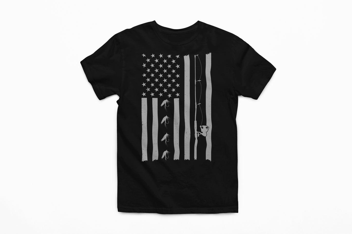 Fishing Flag Graphic Tee Tea Shirt Shoppe