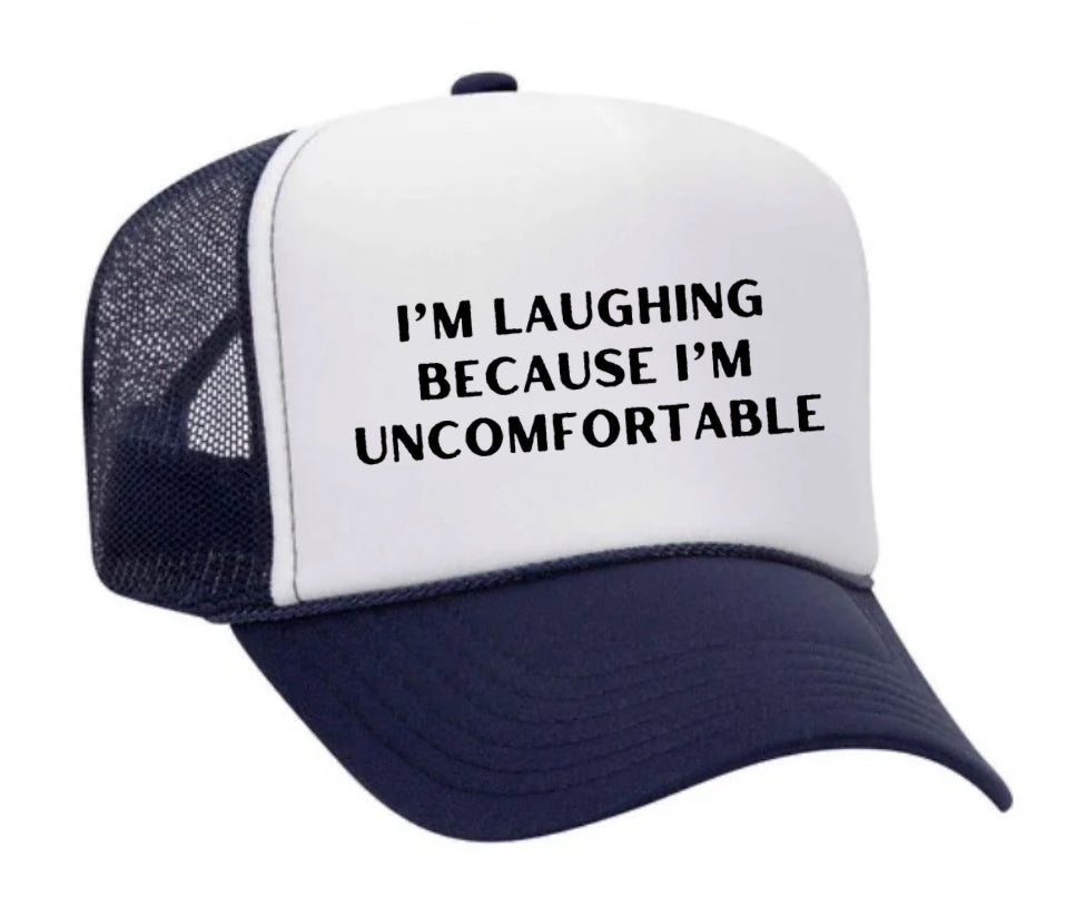 I’m Laughing Because I’m Uncomfortable Trucker Hat Uncle Bekah’s Inappropriate Trucker Hats