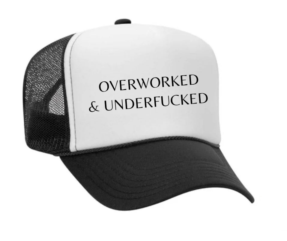 Overworked Trucker Hat Uncle Bekah’s Inappropriate Trucker Hats