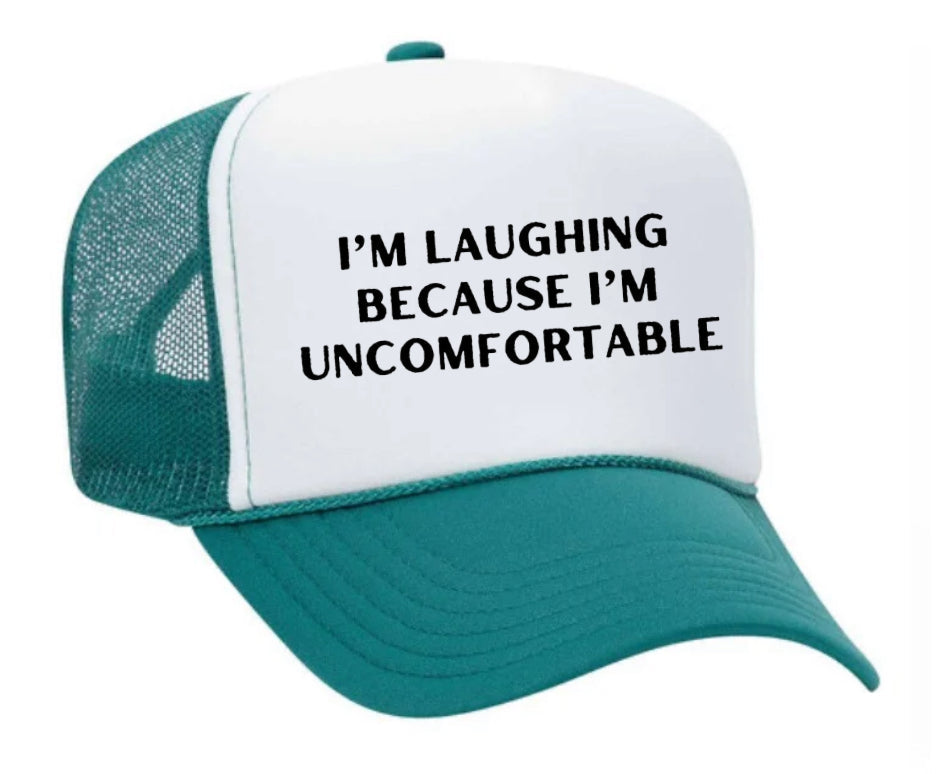 I’m Laughing Because I’m Uncomfortable Trucker Hat Uncle Bekah’s Inappropriate Trucker Hats