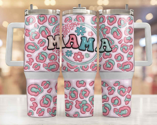 Pastel Bubble Mama 40oz Tumbler Tea-Shirt Shoppe