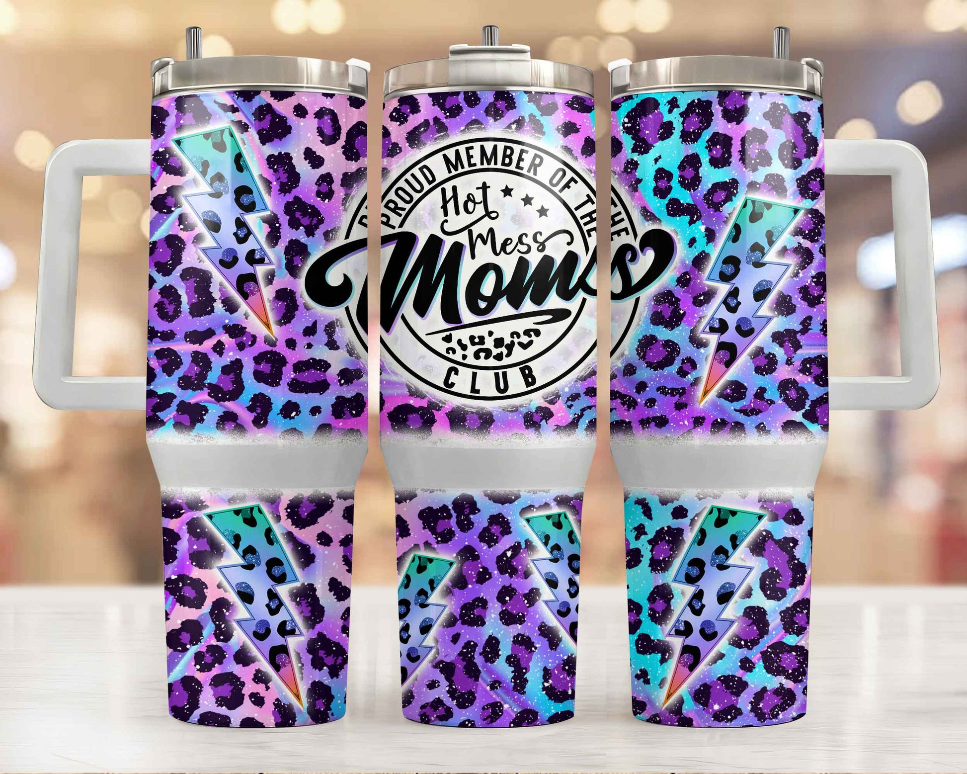 Hot Mess Mom's Club 40oz Tumbler Tea-Shirt Shoppe
