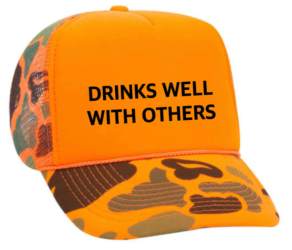 Drinks Well With Others Inappropriate Trucker Hat Uncle Bekah’s Inappropriate Trucker Hats